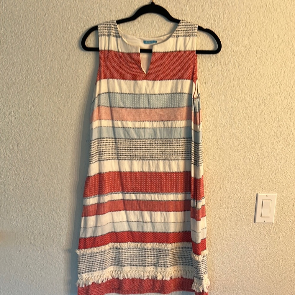 J. McLaughlin Red and White Striped Dress